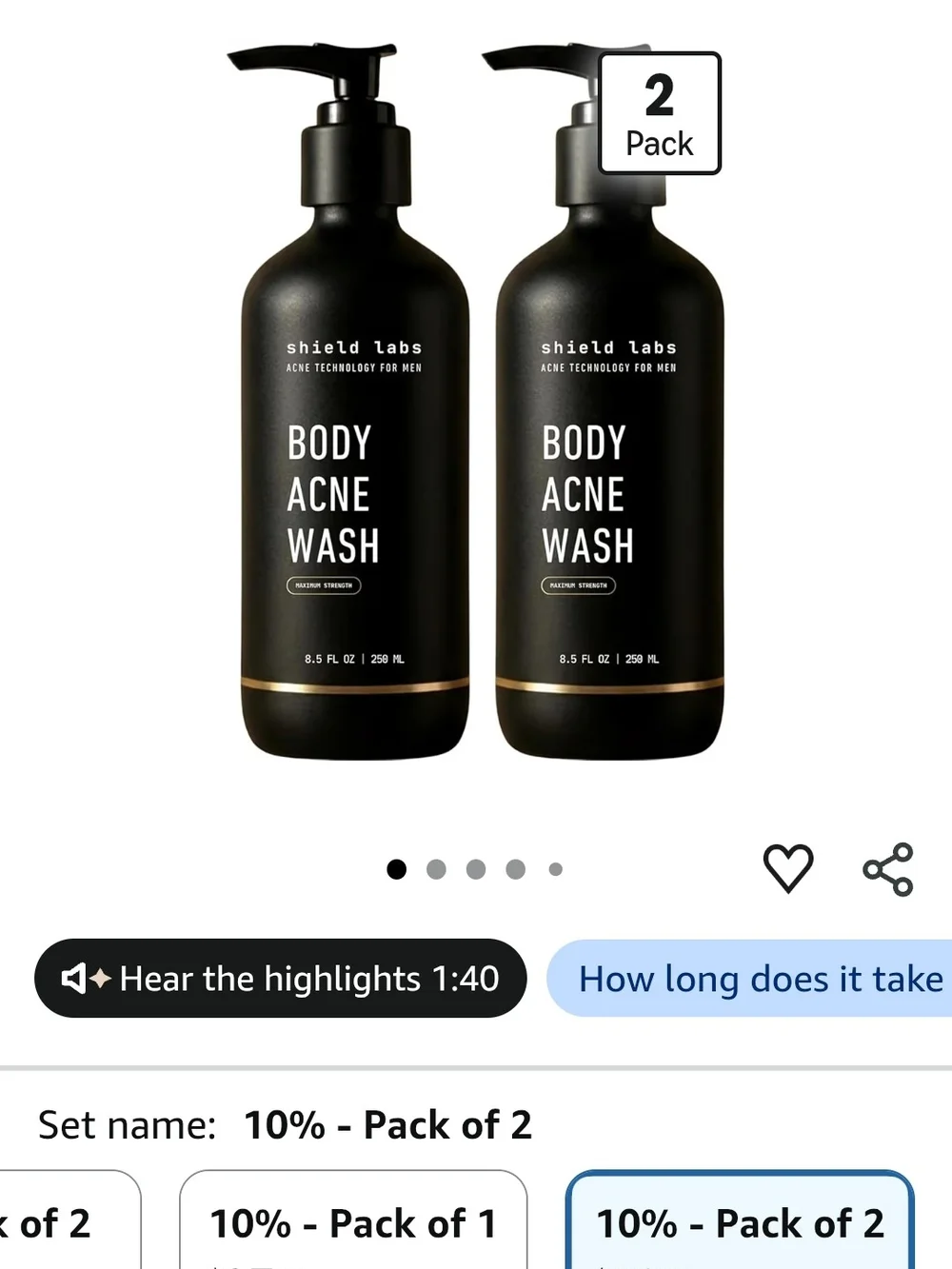 Body Acne Wash & Instant Clear Set With Pimple Patches New Shield Labs